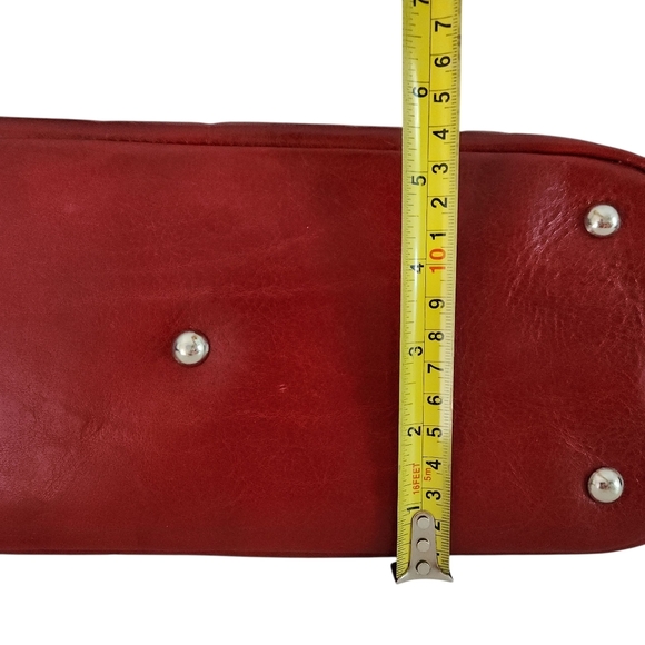 CHIARUGI red Italian leather tote shopper bag - Picture 6 of 16